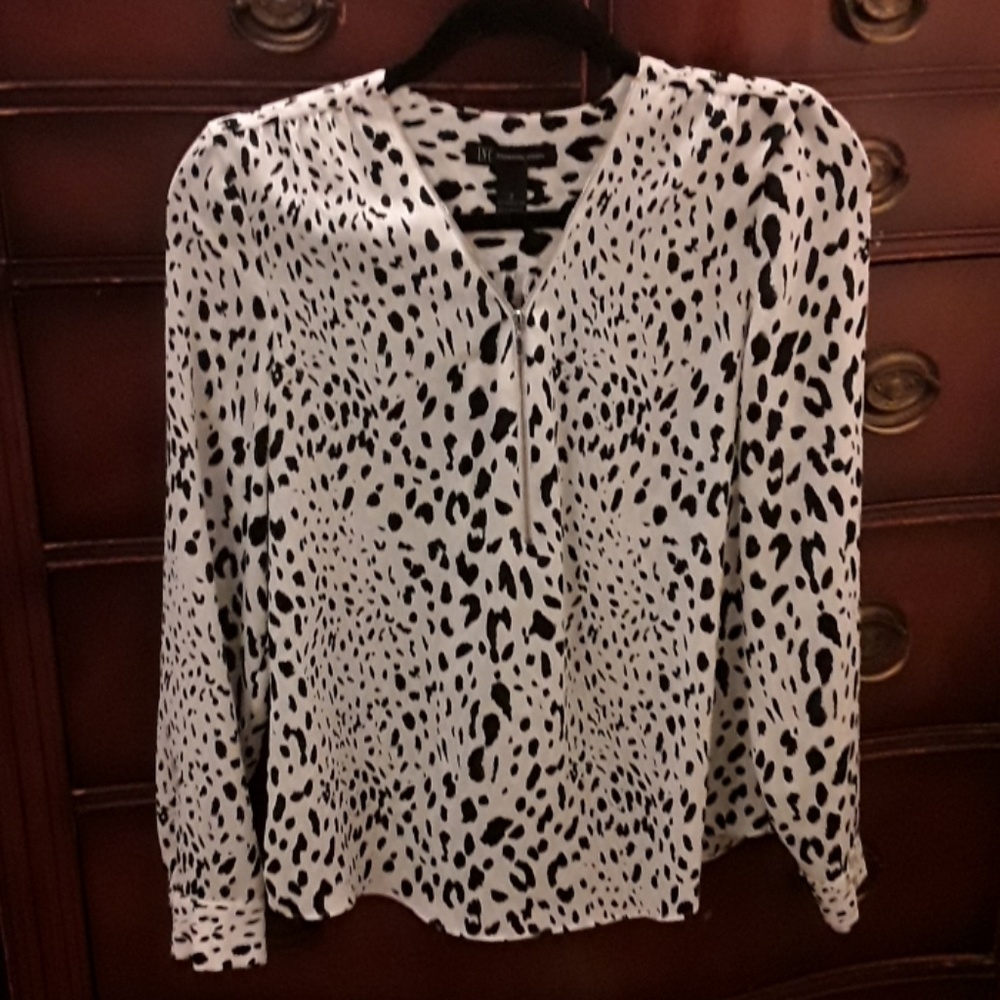 INC animal print blouse